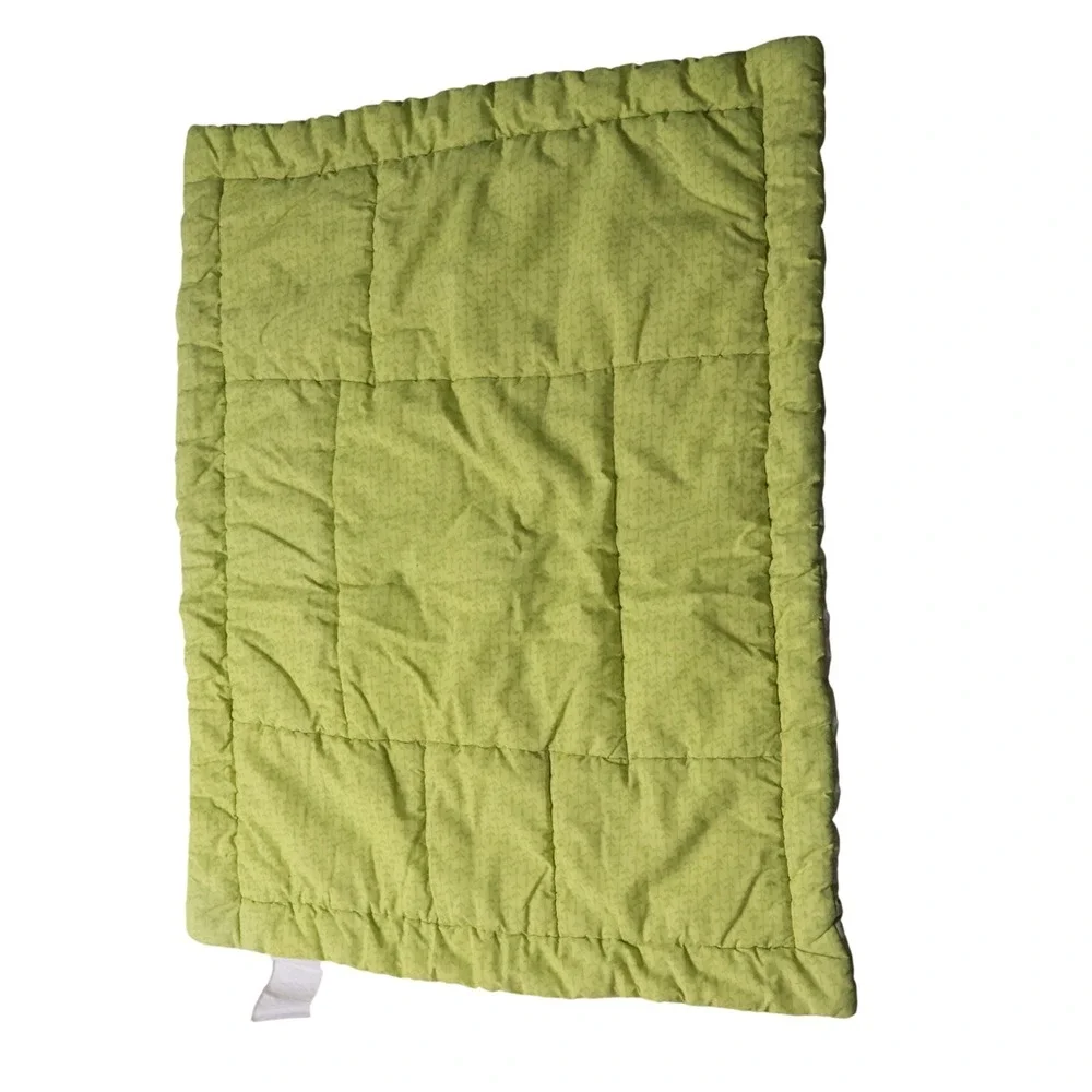 VTG Y2K Carters Quilted Green Baby Blanket Play Mat Bugs Animals Frutiger Aero